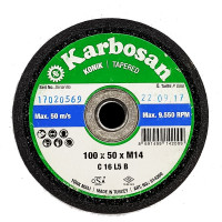 Круг шлифовальный (100х50 мм, М14) Karbosan KAR-914200