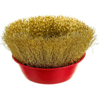 Щетка крацовка чашечная (125 мм; М14; латунированная проволока) для УШМ Orientcraft OCCBAGMB1255