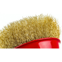 Щетка крацовка чашечная (125 мм; М14; латунированная проволока) для УШМ Orientcraft OCCBAGMB1255