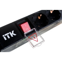 Блок розеток ITK PDU 7 роз. нем.ст. с выкл 1U каб.2м вилка нем.ст ПВХ черный PH12-7D1-P