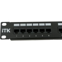 Патч-панель IEK ITK 1U кат.6 UTP, 24 порта Dual PP24-1UC6U-D05