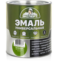 Универсальная алкидная эмаль ЭКСПЕРТ полуматовая, зеленая, 2.5 кг 30500