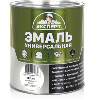 Универсальная алкидная эмаль ЭКСПЕРТ полуматовая, белая, 2.5 кг 30496