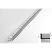 Профиль окантовочный L-образный алюминиевый ЛУКА 12,5 мм, 2,7 м, анодированный, Серебро УТ000013056