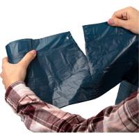 Мешки для мусора синие с завязками особо прочные LAIMA ULTRA (15 шт; 60x70 см; 60 л; 30 мкм; ПСД) ЛАЙМА 607696