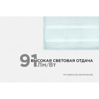 Универсальная светодиодная панель OGM "Армстронг", 36Вт, 3300Лм, 6500К, 595х595х19мм. O42-002
