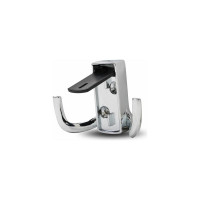Мебельный крючок JET 397 двухрожковый, замак, хром/черный RZ397Z.002CP.BL99