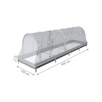 Арочный парник со спанбондом на грядке 19 см Delta-Park 4 м 3004001_2