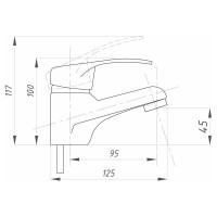 Смеситель для раковины Профсан ПСМ серия КОМПЛЕКТАЦИЯ тип ГОСТ См-УмОЦБА PSM-104-5