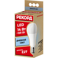Светодиодная лампа РЕКОРД LED A60 14W E27 4000K 24369