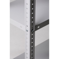 Стеллаж ООО ФУРАМА СТФУ 2500x1100x300 мм, 8 полок, серый СТФУ251130-8