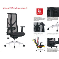 Кресло Хорошие кресла VIKING-21 M122B-1 сетка черный