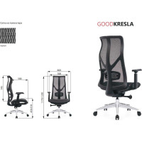 Кресло Хорошие кресла VIKING-21 M122B-1 сетка черный