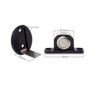 Дверной ограничитель магнитный, скрытой установки, Brante чёрный 606784