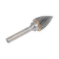 Борфреза гиперболическая с точечным торцом (тип G; 16х25 мм; хвостовик 6 мм) KORNOR 372162506