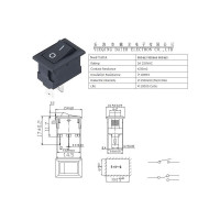 Клавиша Nord-Yada 250V 3А Micro красная (2контакта) ON-OFF (2шт в упаковке) 905464