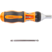 Реверсивная отвертка с набором бит WIEDERKRAFT SL+PH, 6 предметов WDK-SR2007