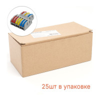 Строительно-монтажная клемма STEKKER для подключения фазных проводников, 3 контактные группы, (1 ввод,2вывода на полюс) LD222-427 39499