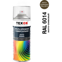 Универсальная алкидная эмаль Texon (желто-оливковый RAL 6014; аэрозоль; 520 мл) ТХ184910