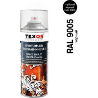 Грунт-эмаль по ржавчине Texon (RAL 9005 черный; аэрозоль; 520 мл) ТХ185115