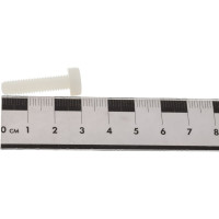 Болт с шестигранной головкой DINFIX DIN 933, полная резьба, полиамид (пластик), М6x25, 10 шт. 00-00001593