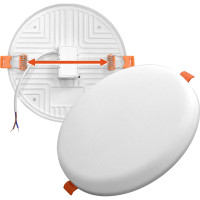 Светодиодный безрамочный встраиваемый светильник IONICH круглый 12Вт 960Лм 230В -6500-120-IP20 1589