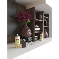 Краска аэрозольная полуматовая CORALINO SATIN RAL8016 коричневый махагон CS8016