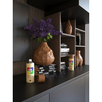 Краска аэрозольная полуматовая CORALINO SATIN RAL8003 коричнево-глинный CS8003