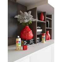 Краска аэрозольная полуматовая CORALINO SATIN RAL3000 огненно-красный CS3000