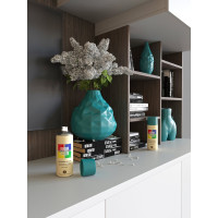 Краска аэрозольная полуматовая CORALINO SATIN RAL5021 водная лазурь CS5021