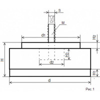 Виброопора регулируемая S78-7 (1.5 т; 120 мм; М16x130) TLX 65127