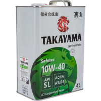 Моторное масло TAKAYAMA Safetec SAE 10W-40, API SL, ACEA A3/B4, 4 л 605591