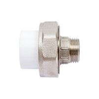 Комбинированная муфта РВК разъемная, раструбная ПП D25-1/2 НР 020568