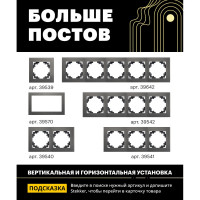 Горизонтальная 2-местная рамка STEKKER серия Катрин, стеклянная, GFR00-7002-06, графит 39540