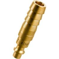 Быстроразъемное соединение D ISO 6150 B (рапид "папа" - елочка 1/2"; латунь) TITAN LOCK TL4DMH-B