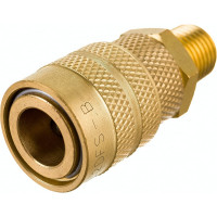 Быстроразъемное соединение D ISO 6150 B (рапид "мама" - наружная резьба 1/4"; латунь) TITAN LOCK TL2DFS-B