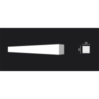 Молдинг стеновой ударопрочный влагостойкий под покраску Decor-Dizayn 20x20x2000 мм DD622