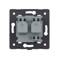 Электрическая розетка LIVOLO с заземлением защитными шторками 16A, цвет белый механизм VL-C7-C1EU-11