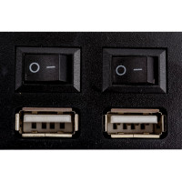 USB хаб Pro Legend 4 порта USB 2.0, с выключателем, 480mbps, черный PL4014