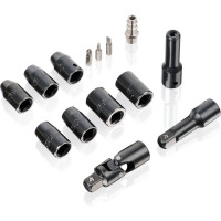 Пневматическая трещотка с набором головок 1/2" KraftWell в кейсе KRW12RW-T