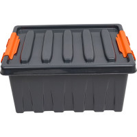 Ящик п/п Rox Box 415х300х195 мм с крышкой и клипсами PRO, 16 л. цв антрацит 25339