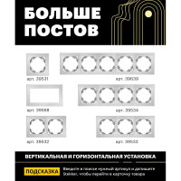Горизонтальная 2-местная рамка STEKKER без перемычки, серия Катрин, стеклянная, GFR00-7012-03, серебро 39568
