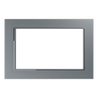 Горизонтальная 2-местная рамка STEKKER без перемычки, серия Катрин, стеклянная, GFR00-7012-03, серебро 39568