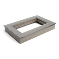 Горизонтальная 2-местная рамка STEKKER без перемычки, серия Катрин, стеклянная, GFR00-7012-03, серебро 39568