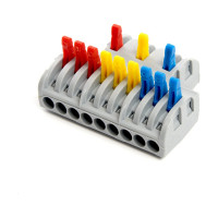 Монтажная клемма STEKKER для фазных проводников, 3 контактные группы, LD222-428 39500