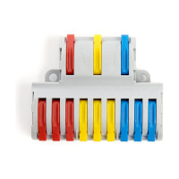 Монтажная клемма STEKKER для фазных проводников, 3 контактные группы, LD222-428 39500