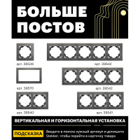 1-местная рамка STEKKER серия Катрин, стеклянная, GFR00-7001-06, графит 39539