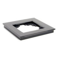 1-местная рамка STEKKER серия Катрин, стеклянная, GFR00-7001-06, графит 39539