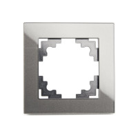 1-местная рамка STEKKER серия Катрин, стеклянная, GFR00-7001-06, графит 39539