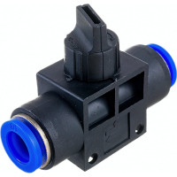 Прямой фитинг цанговый Pegas с краном 10 мм - 10 мм Pegas pneumatic 6006